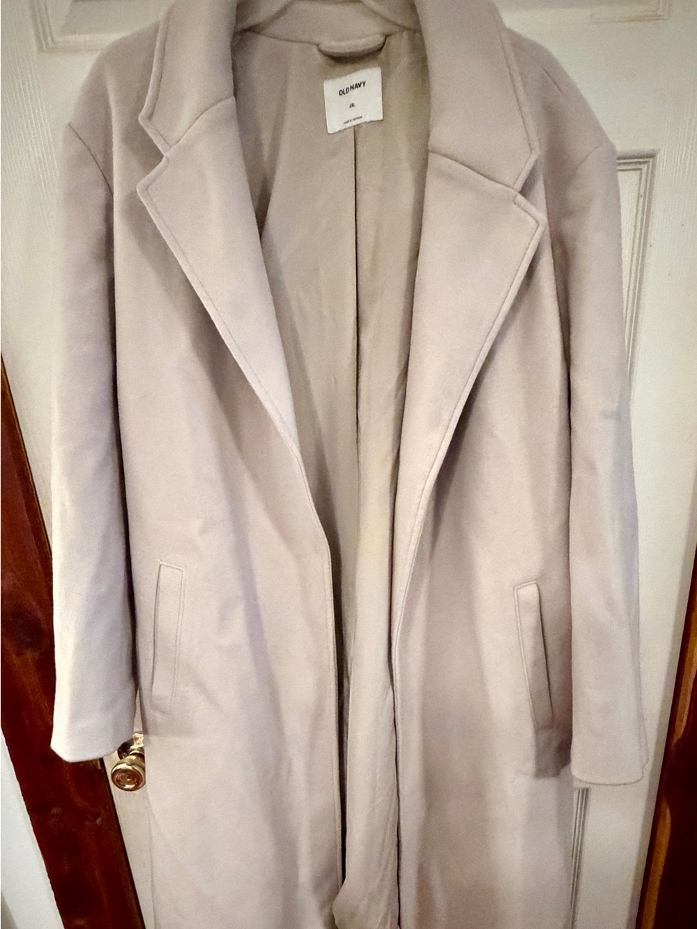 Old Navy Light Beige Belted Trench Coat Jacket XXL